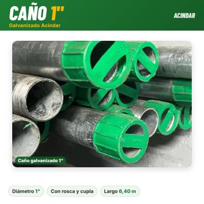Caño Galvanizado Acindar 1