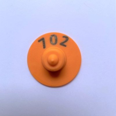 Caravana botón Durflex numerada Naranja