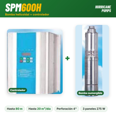 Bomba helicoidal SPM600H 600 w + controlador