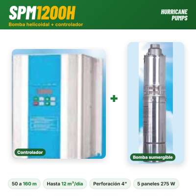 Bomba helicoidal SPM1200H 1200 w + controlador