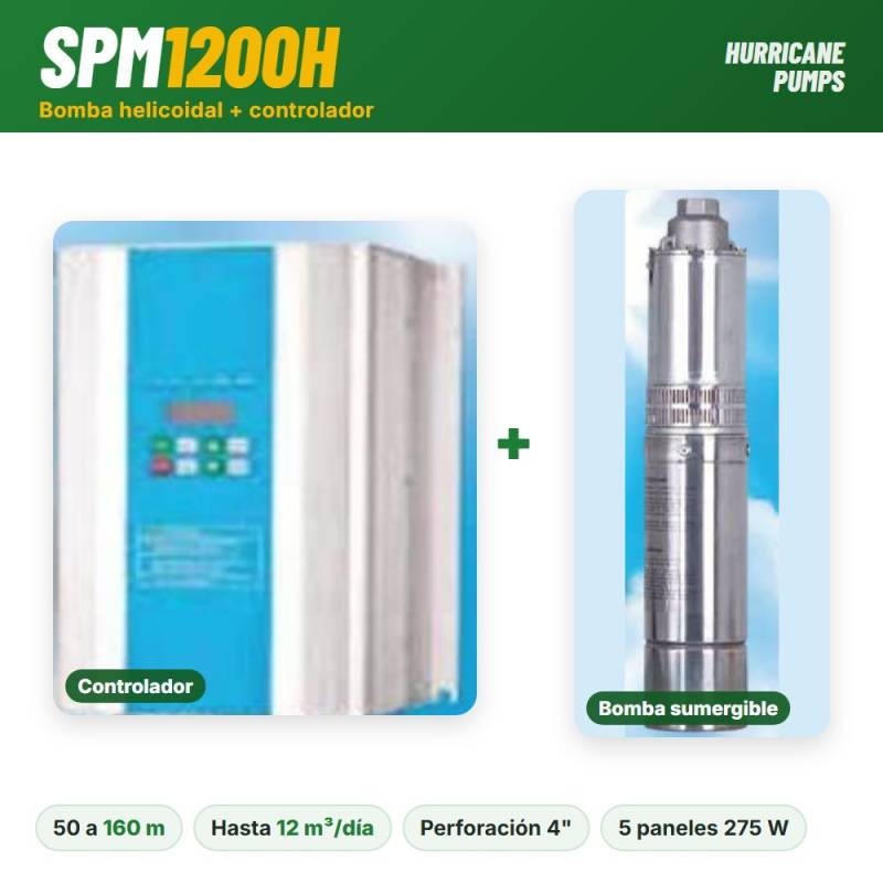 Bomba helicoidal SPM1200H 1200 w + controlador