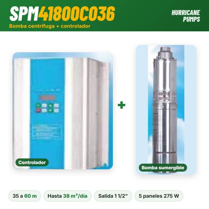 Bomba centrifuga SPM1800C036 1200 w + controlador