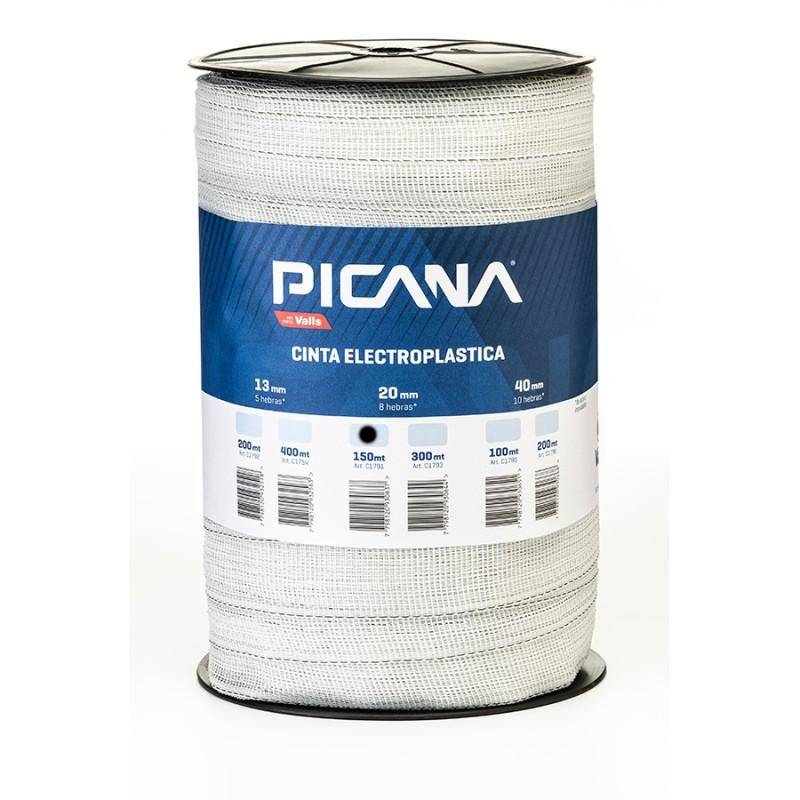 Cinta Electroplástica Picana Turbo 20 mm / 150 Mt