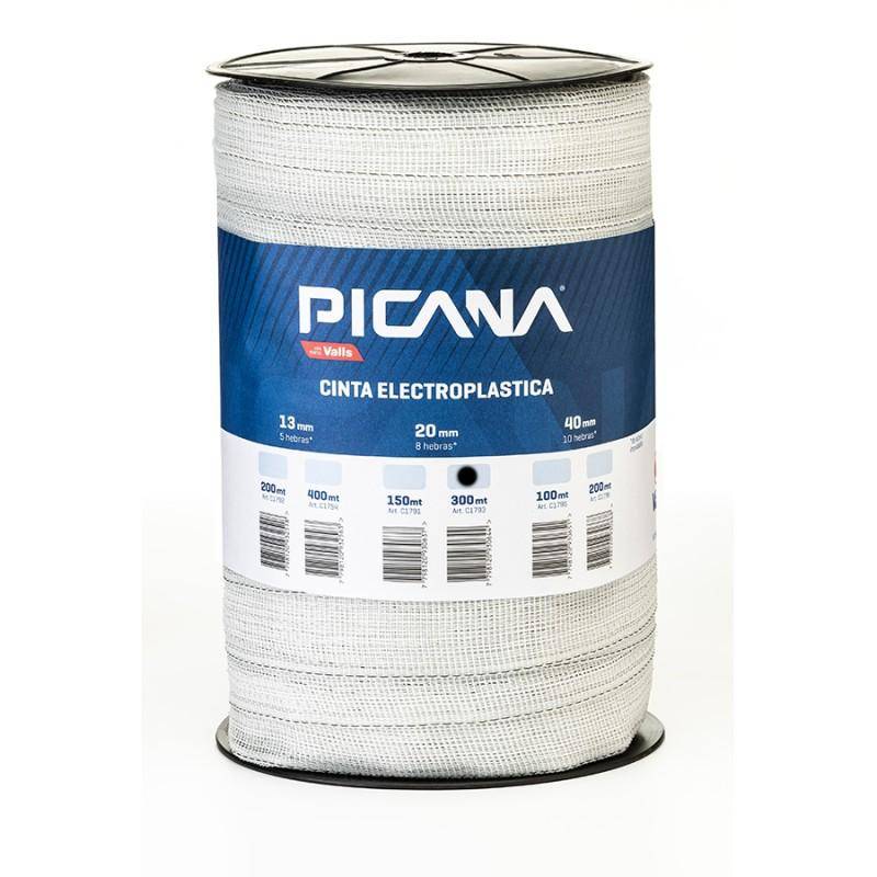 Cinta Electroplástica Picana Turbo 20 mm / 300 Mt