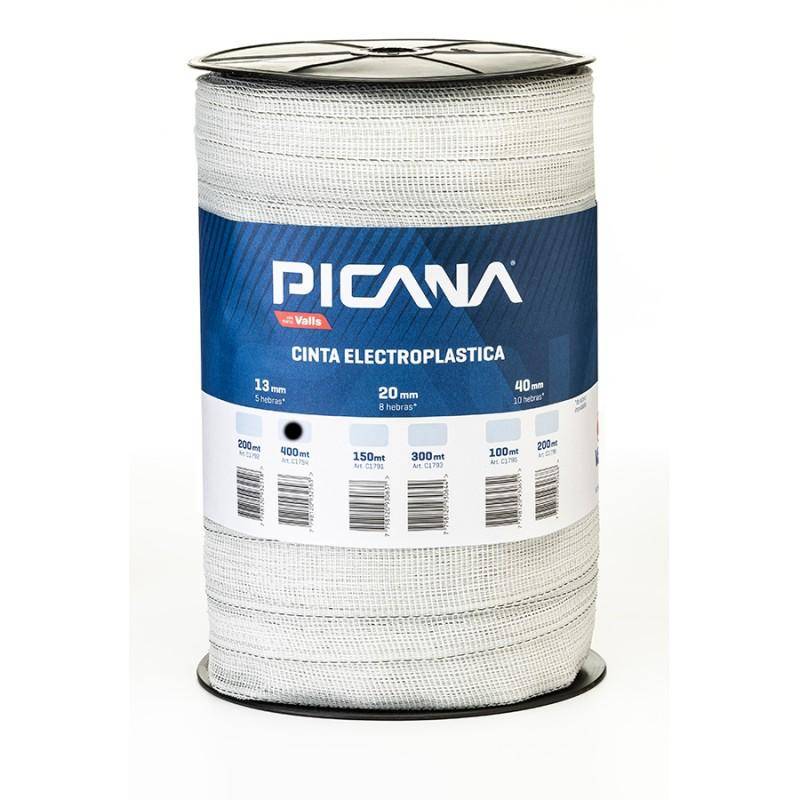 Cinta Electroplástica Picana Super 13 mm / 400 MT