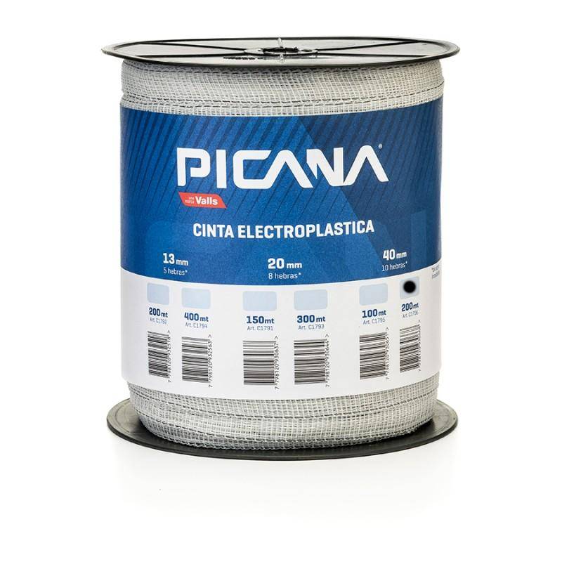 Cinta Electroplástica Picana 40 mm / 200 Mt
