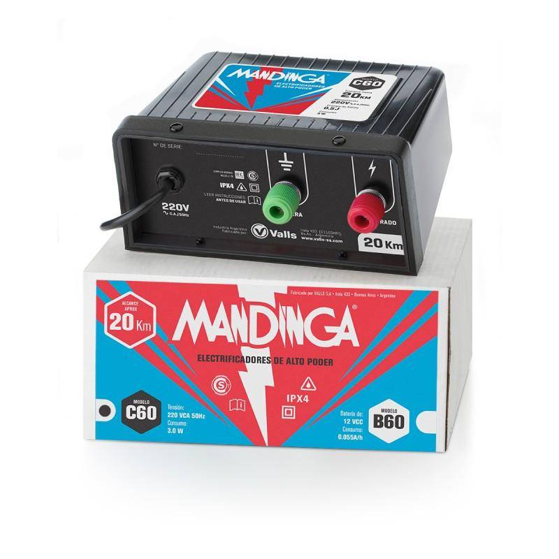 Electrificador MANDINGA C60 20KM/ 220v sin batería