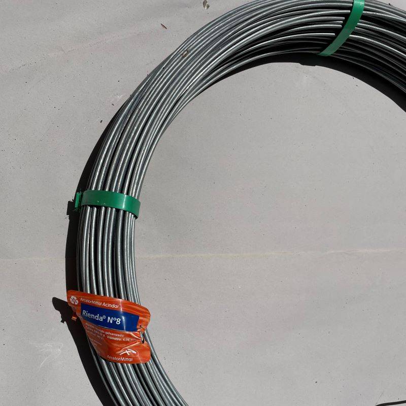 Alambre Acindar Galvanizado N° 8 Rienda x 25 kilos.